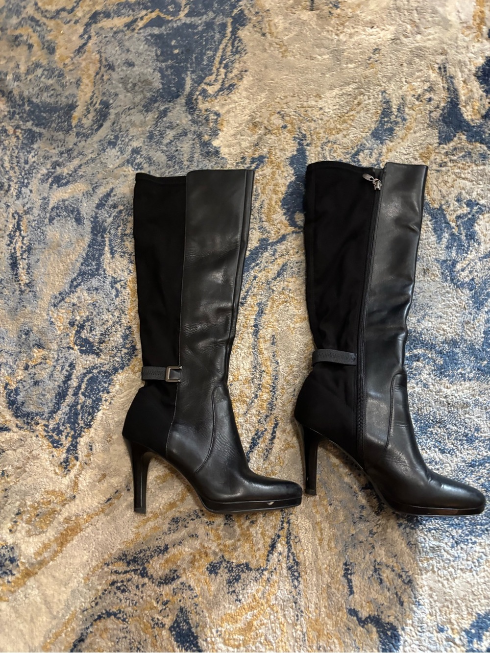 Classic Black Knee-High Stiletto Boots
